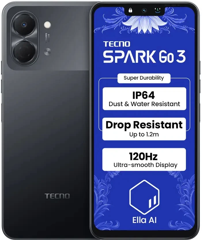 Tecno Spark Go 3 – 128GB + 8GB RAM